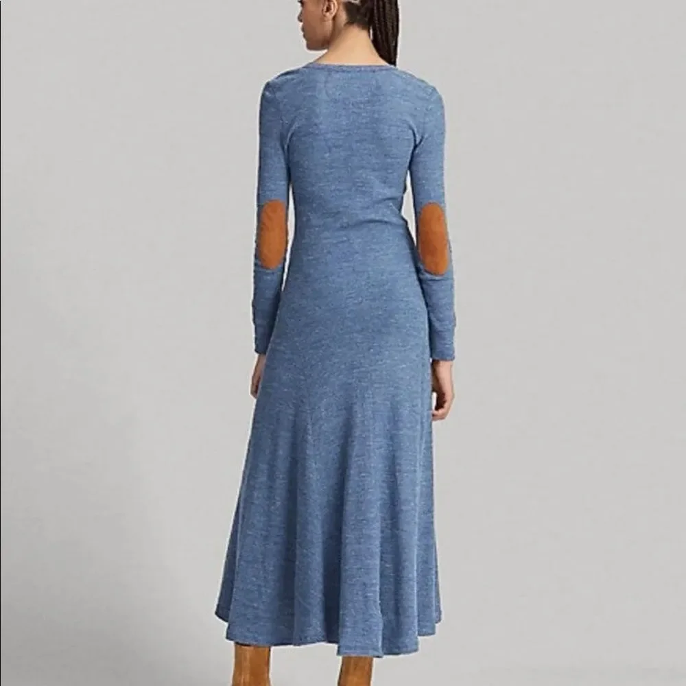 Polo Ralph Lauren Waffle Knit Henley Thermal Maxi Dress - Picture 4 of 4
